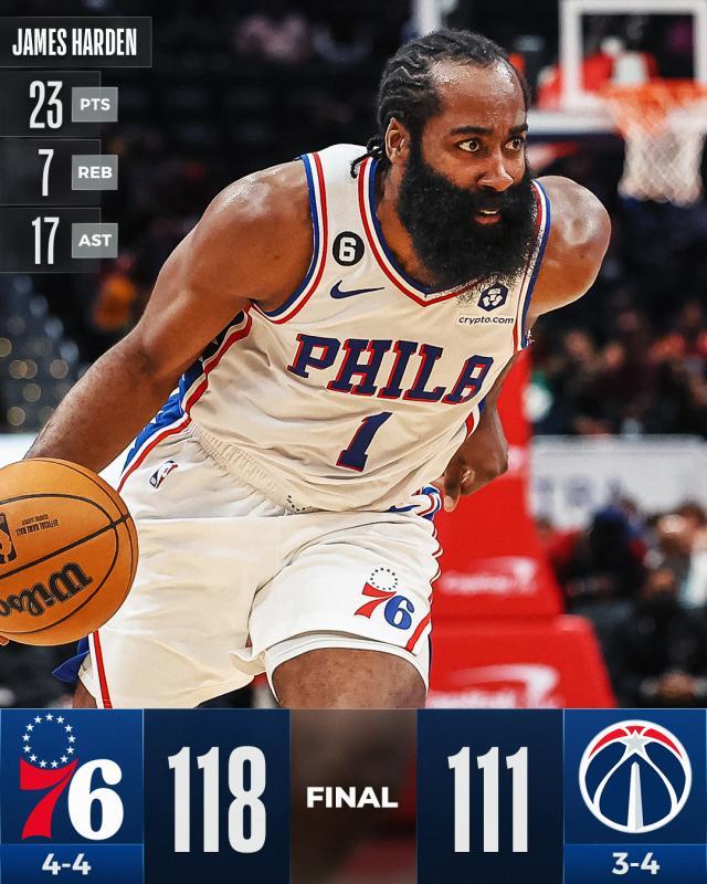 开云官网-76人收获三连胜！恩比德缺阵哈登17助攻盘活全队